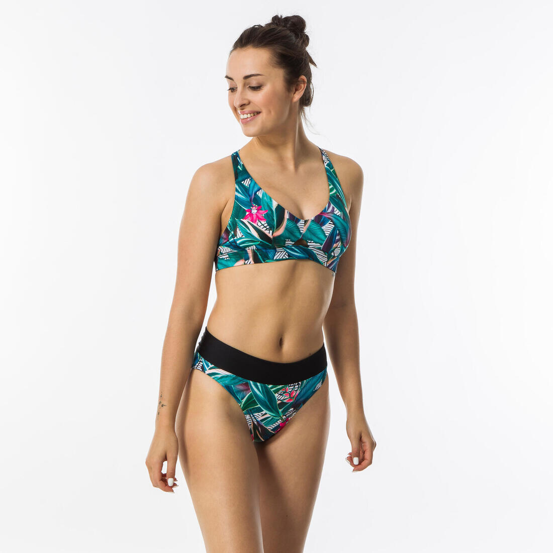 Bas de maillot de bain de surf femme taille haute gainante NORA KOGA MALDIVES