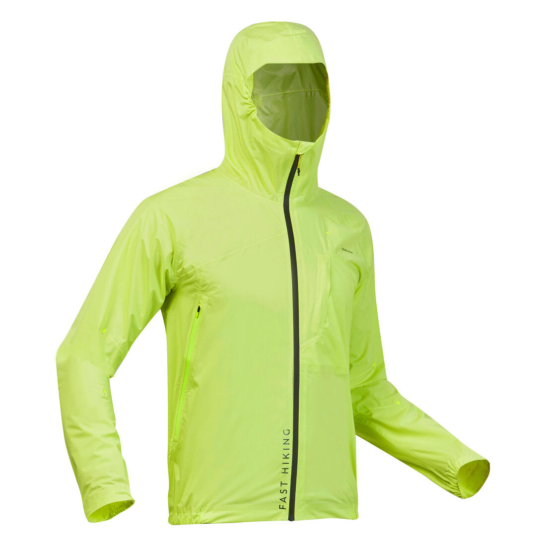 Veste imperméable ultra légère de randonnée rapide - FH 500 - homme  Jaune