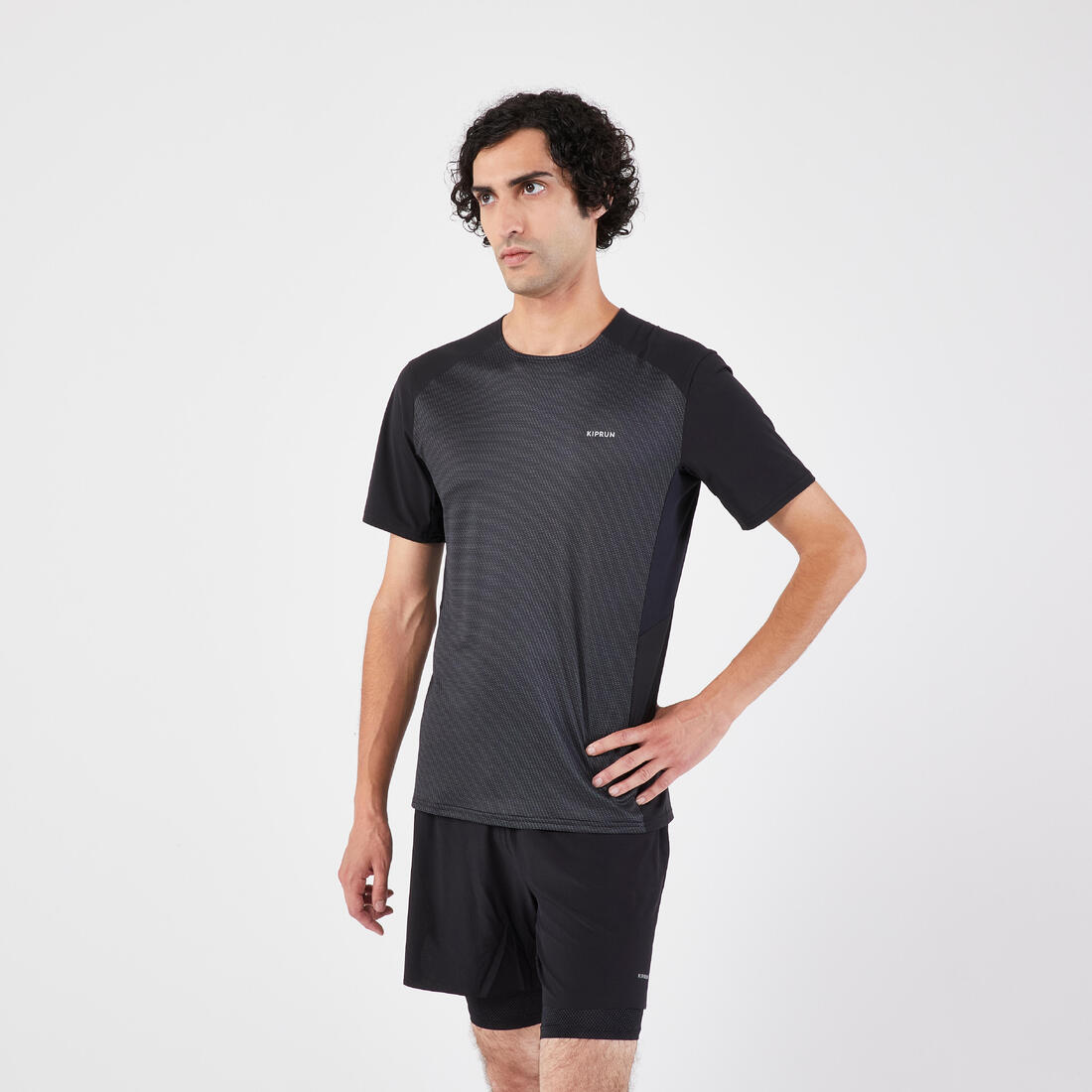 T-shirt de running respirant homme - kiprun run 900 light bleu et