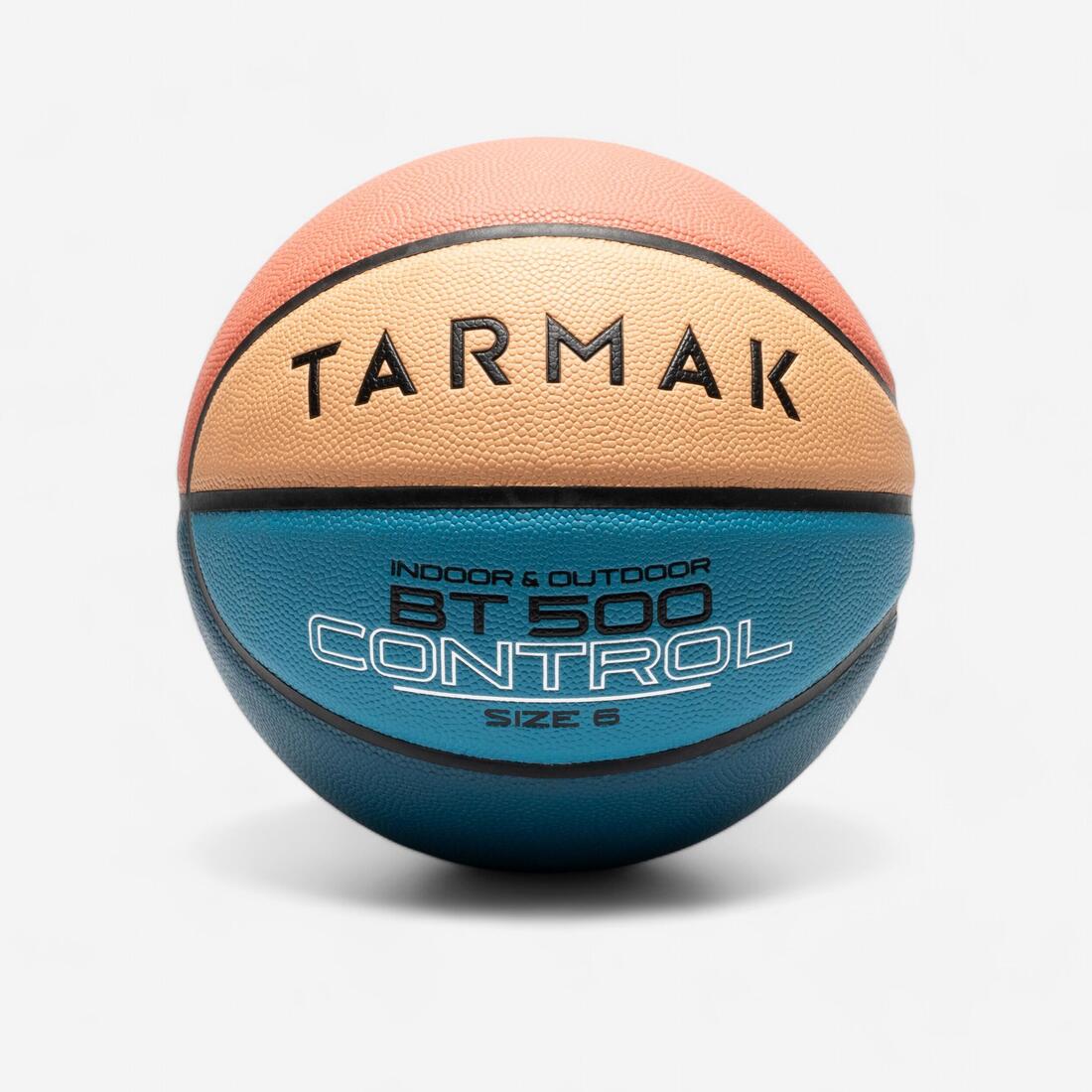 Ballon de basketball taille 6 - BT500 bleu orange