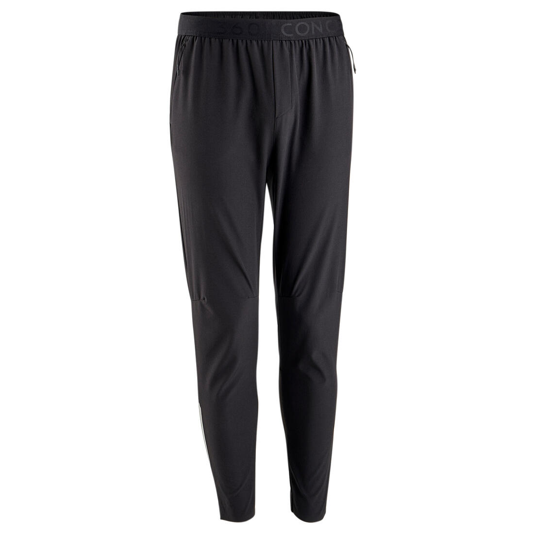 Pantalon de fitness performance respirant slim homme - noir uni