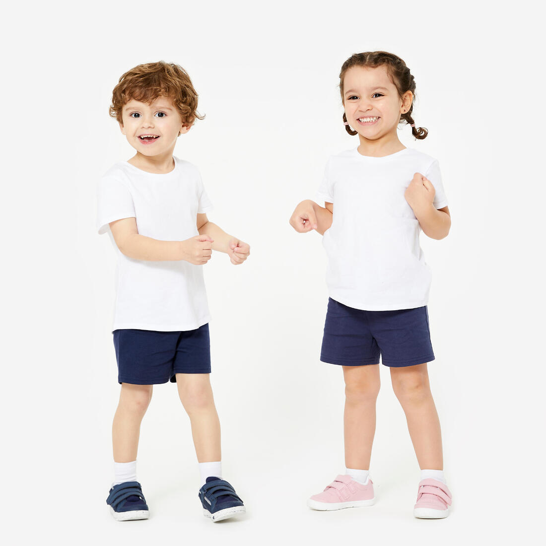 Short babygym mixte doux et confortable, bleu