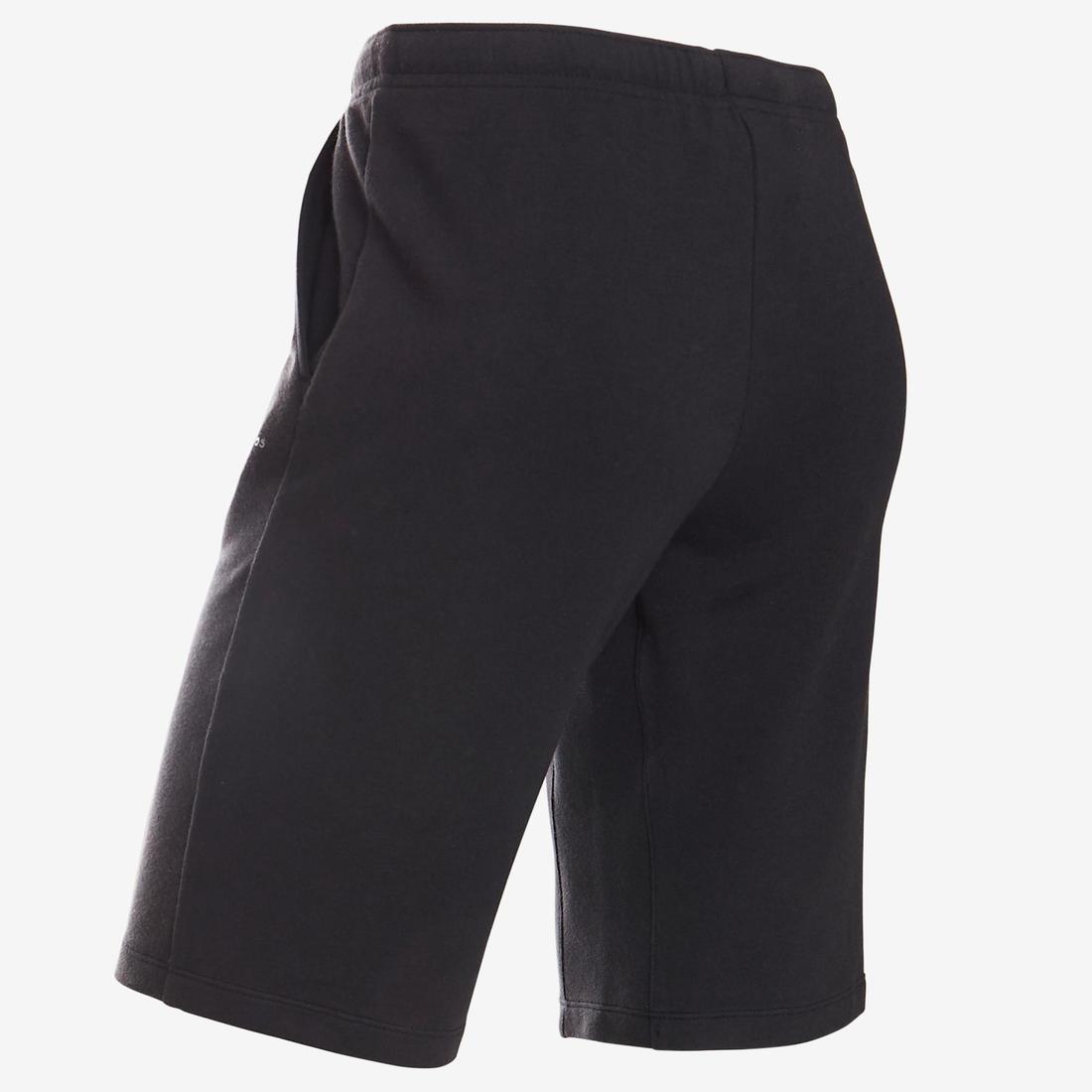 Short coton respirant 500 garçon GYM ENFANT noir