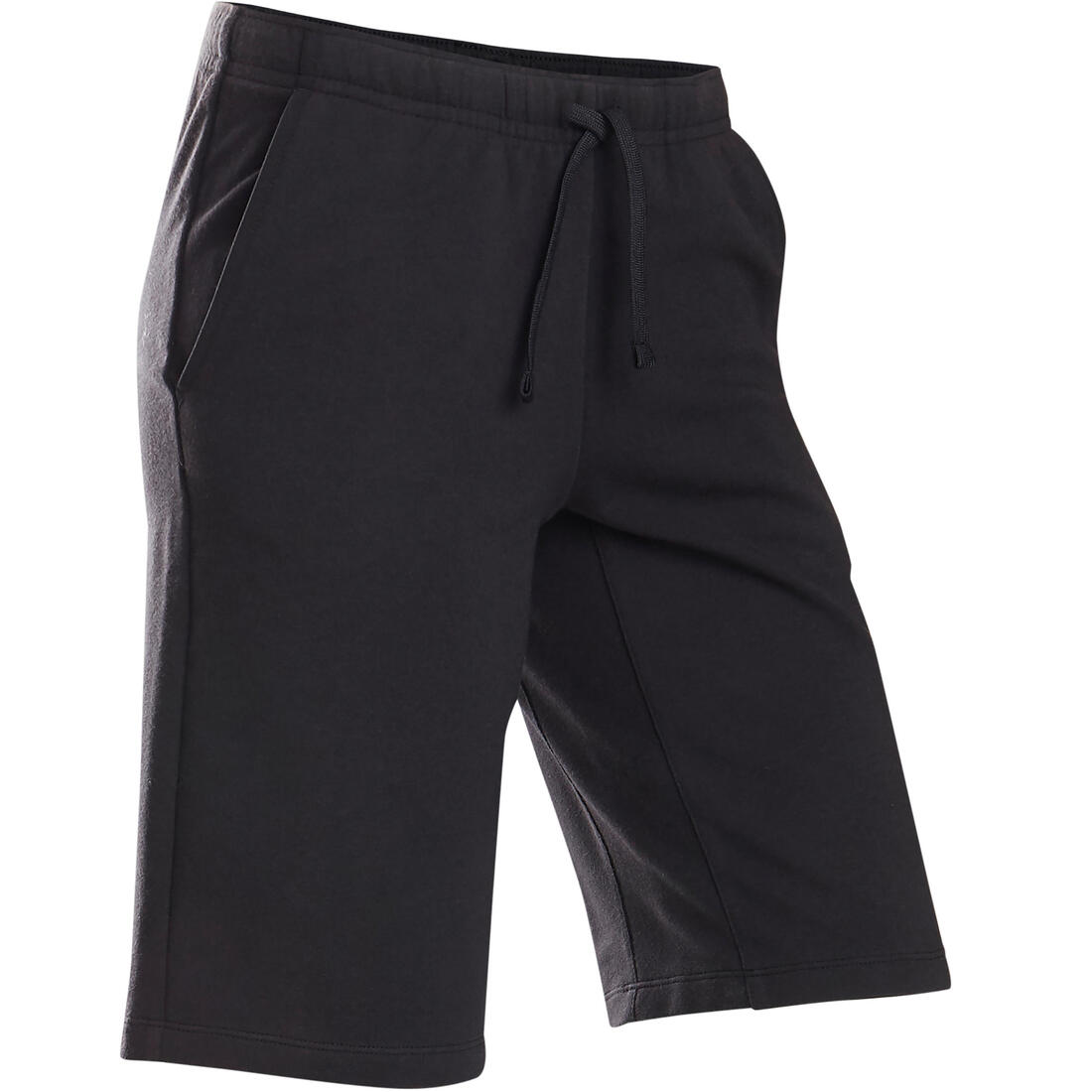 Short coton respirant 500 garçon GYM ENFANT noir