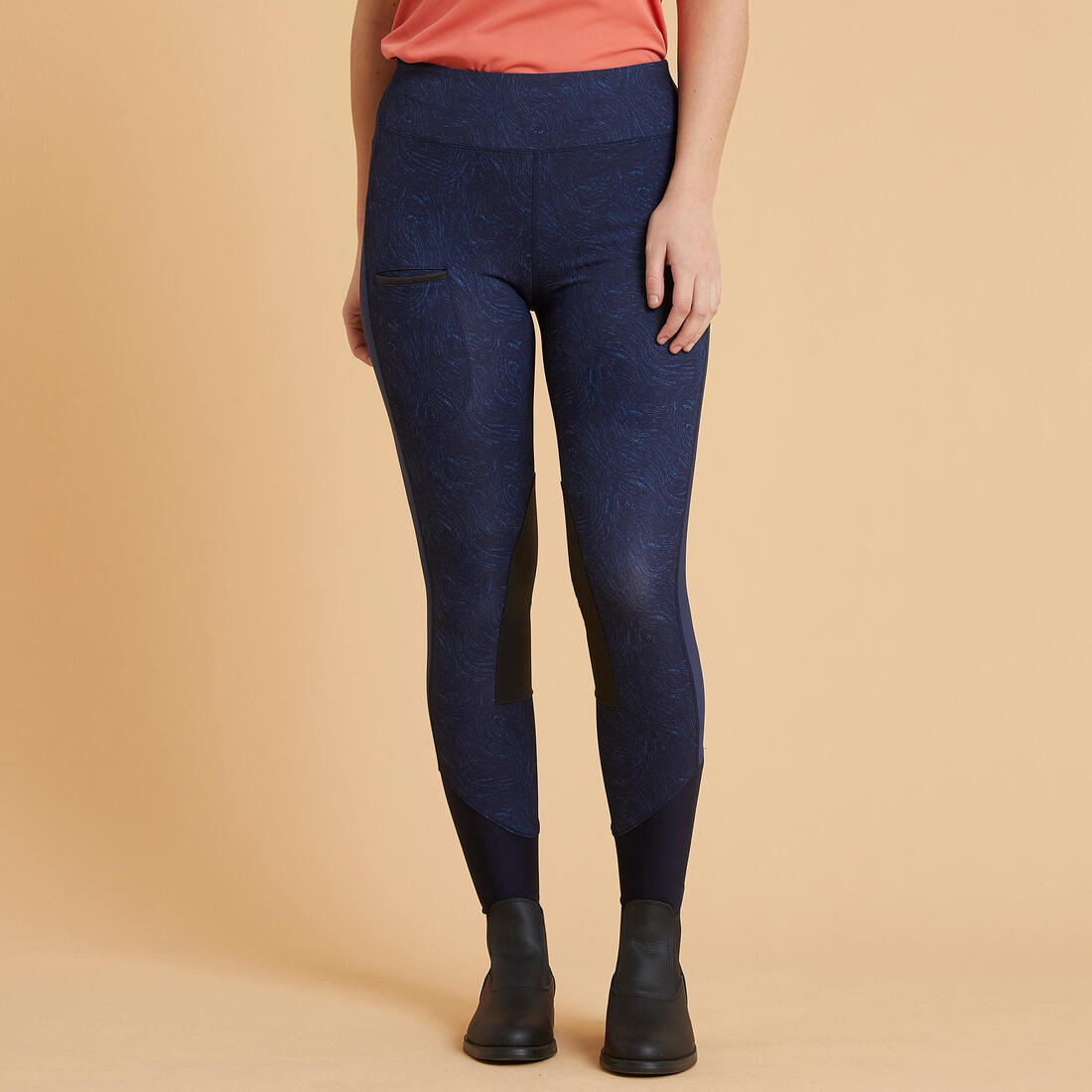 Legging équitation léger Femme - 100 marine