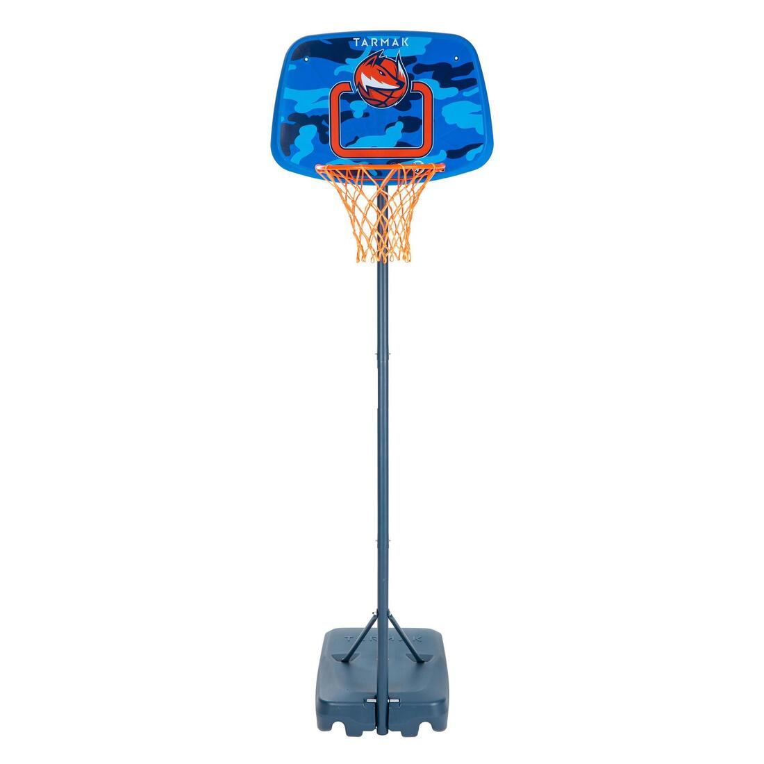 Panier de basket sur pied réglable de 1,30m à 1,60m Enfant - K500 Aniball bleu