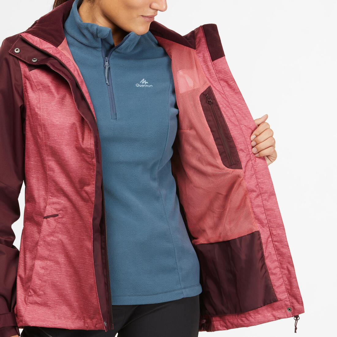 Veste imperméable de randonnée montagne - MH100 - Femme