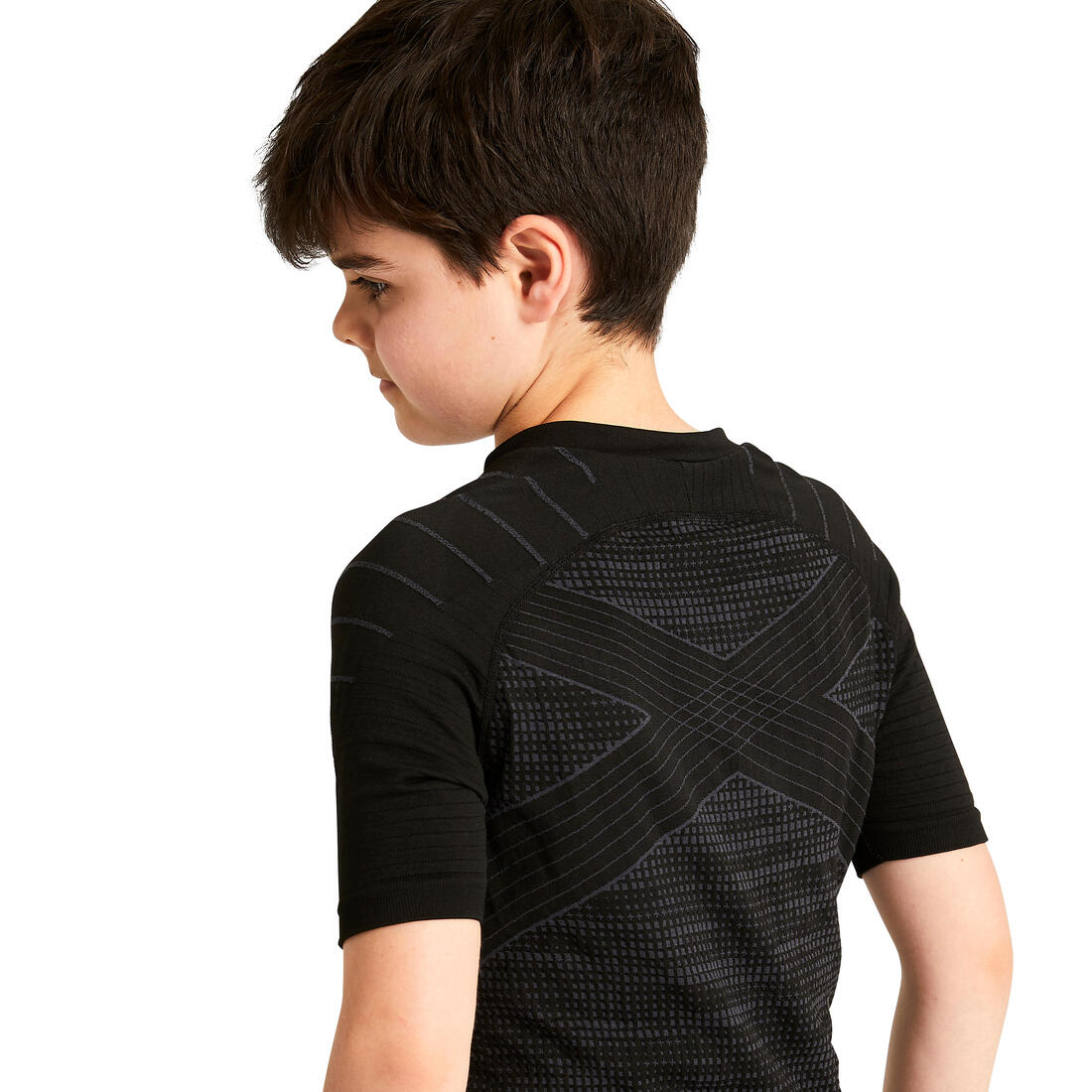 SOUS-VETEMENT THERMIQUE HAUT MANCHES COURTES  ENFANT NOIR KEEPDRY 500