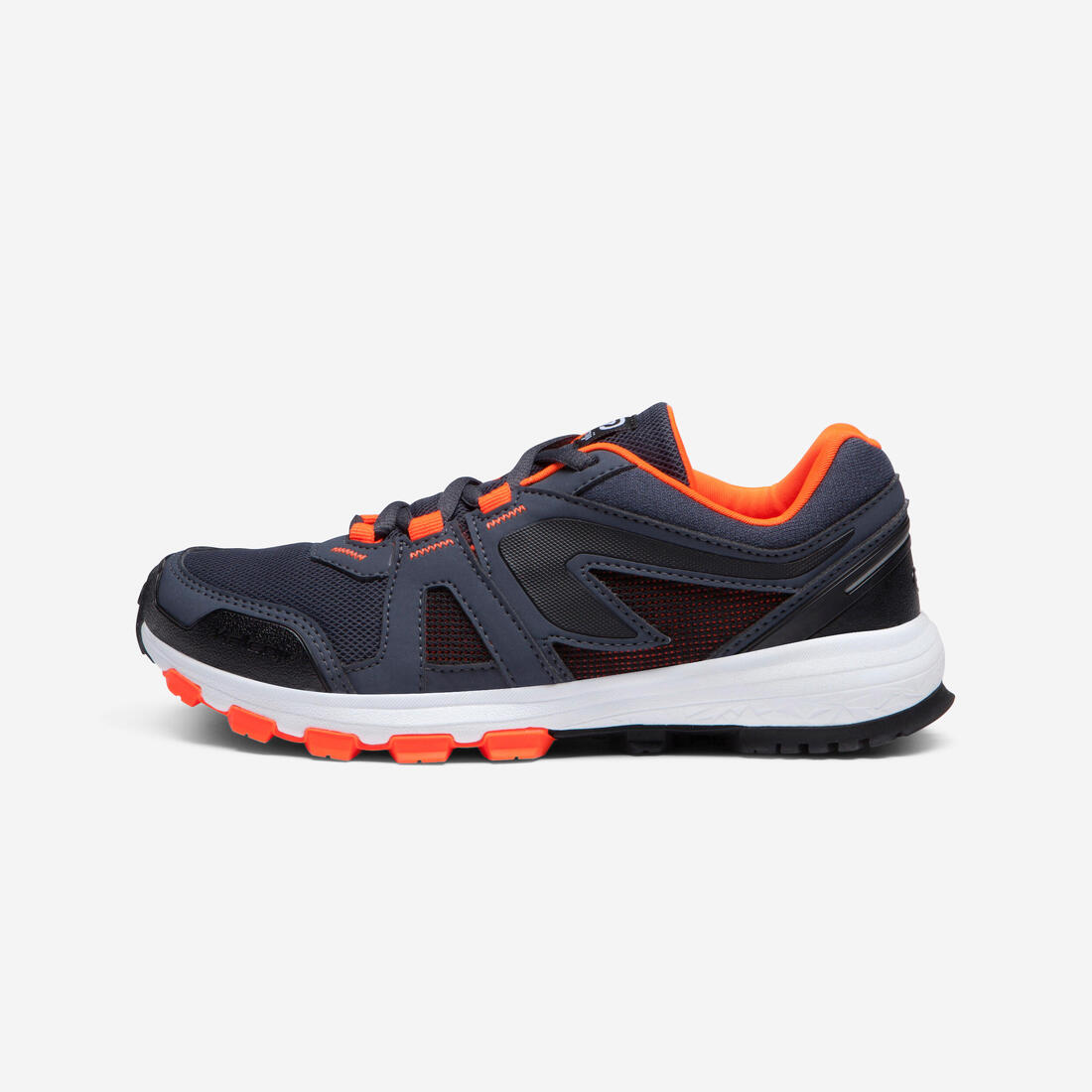 CHAUSSURES RUNNING & ATHLÉTISME ENFANT KIPRUN GRIP GRISES ET NOIRES ORANGES FLUO