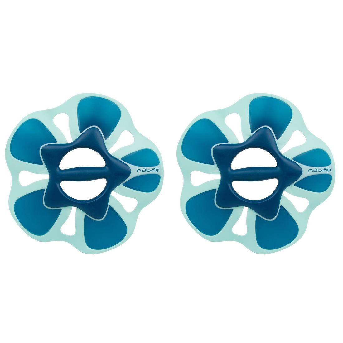 Paire d'haltères aquatiques Pullpush flower L Aquagym blanc bleu