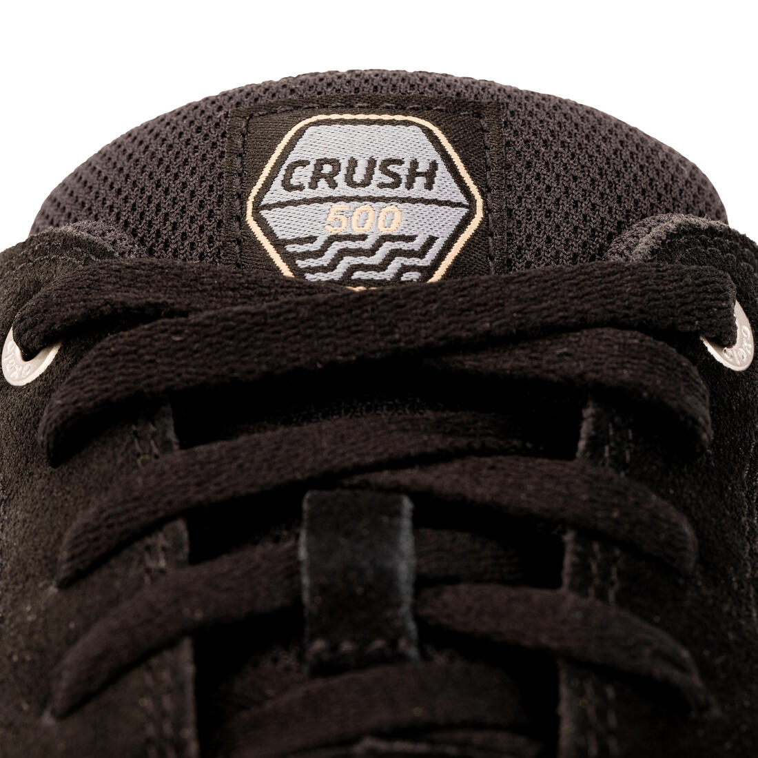 Chaussures basses de skateboard pour enfant CRUSH 500 noire et semelle gomme