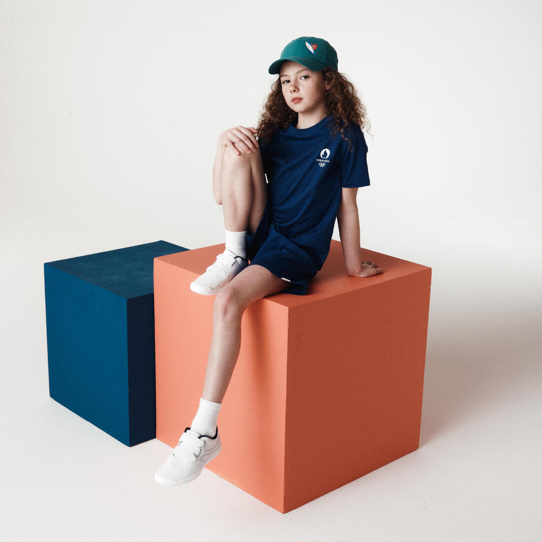 Casquette Les Mascottes de Paris 2024 Enfant Corail