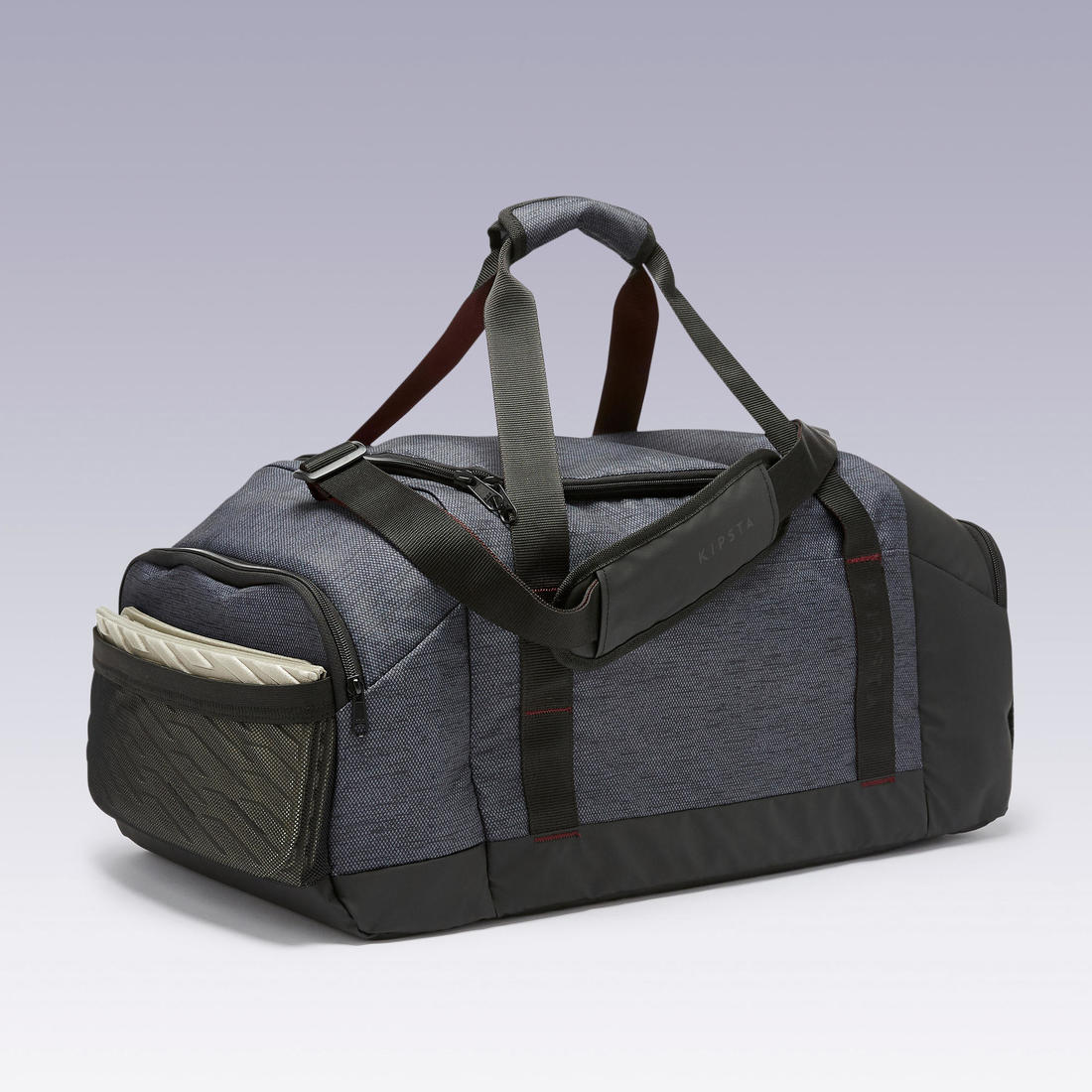 Sac de sport rigide et déperlant 55L,  noir et