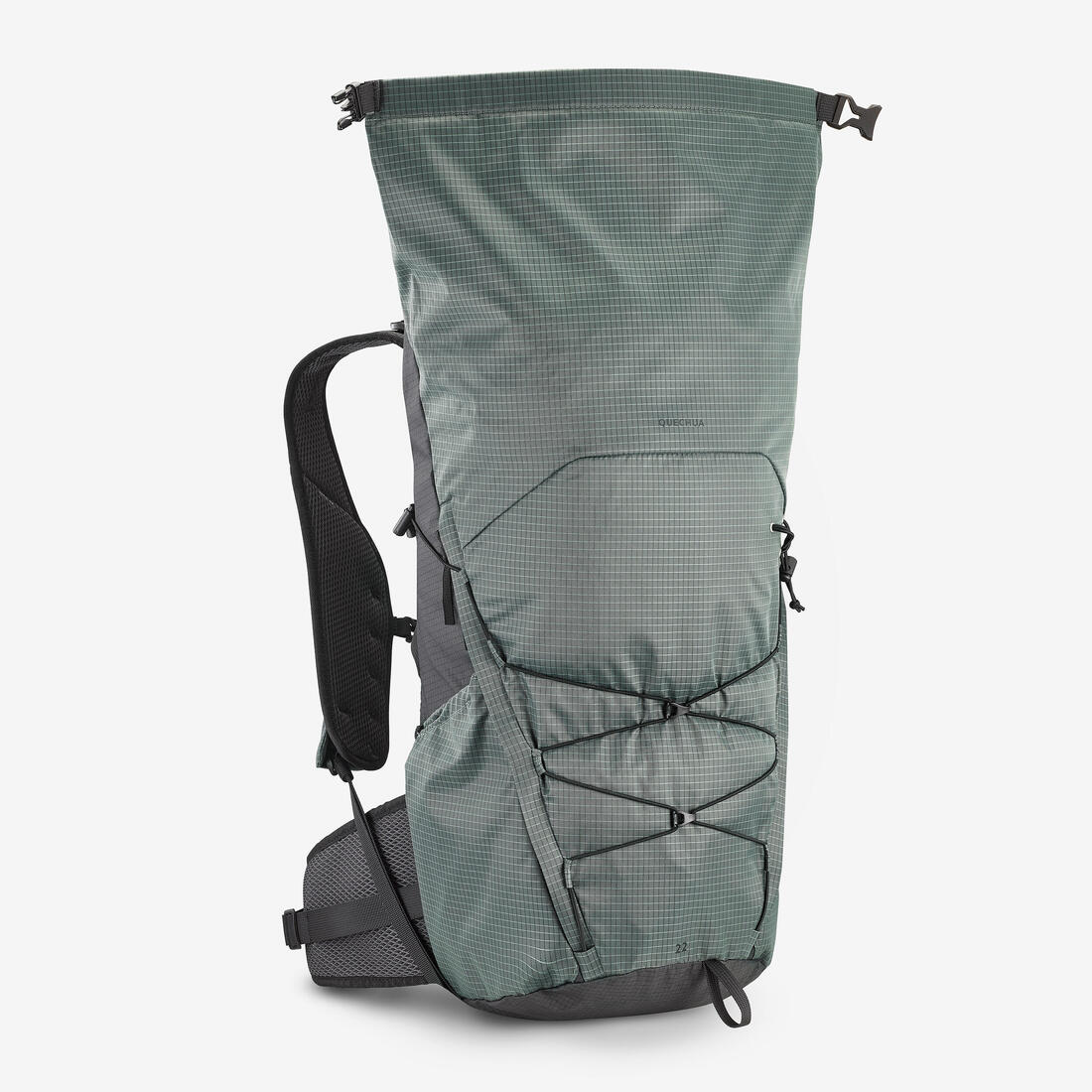 Sac à dos rolltop de randonnée montagne 22l - mh500 light vert