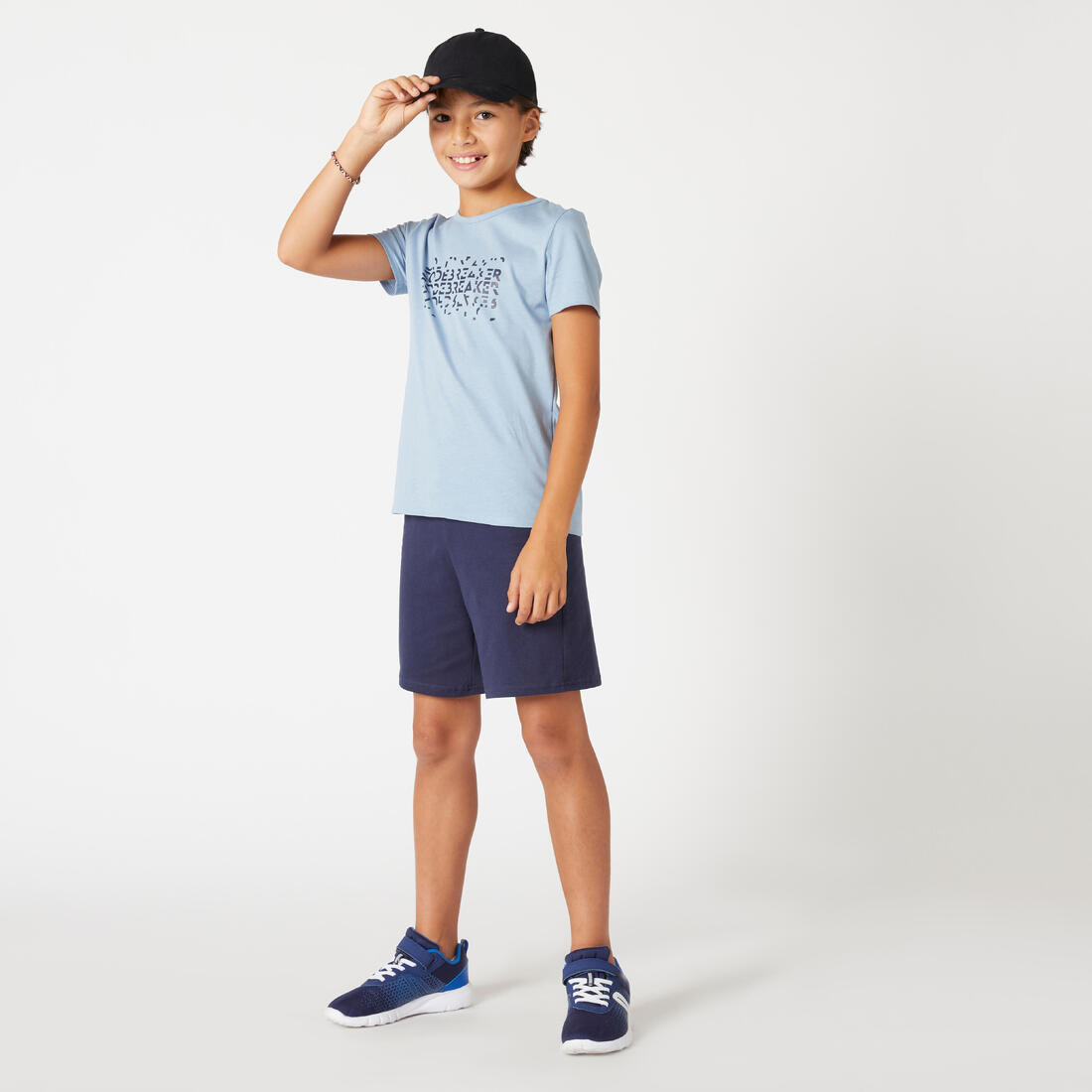 Casquette W100 boy GYM ENFANT bleu imprimé