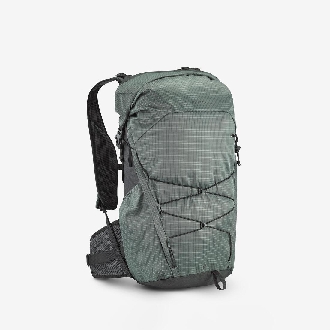 Sac à dos rolltop de randonnée montagne 22l - mh500 light vert