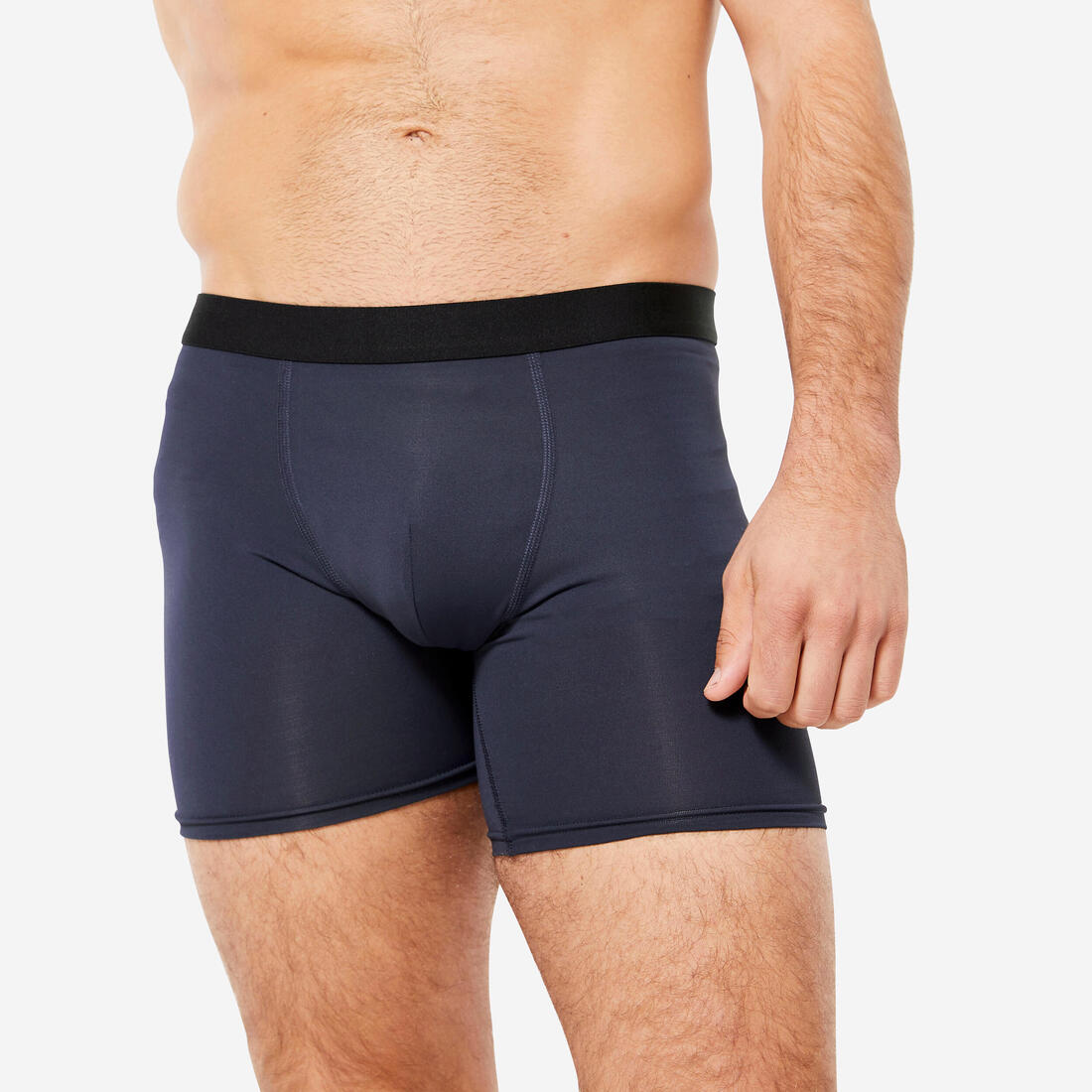 Lot de 3 boxers respirants en microfibre Homme, Bleu foncé/bleu/kaki