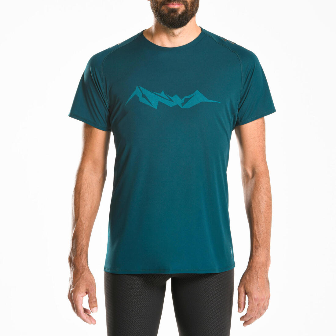 T-shirt de trail running résistant Homme - KIPRUN Run 500 Graph foncé