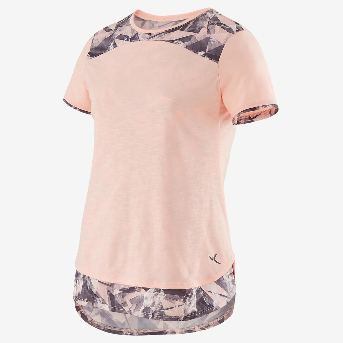 T-shirt 2en1 fille - rose print