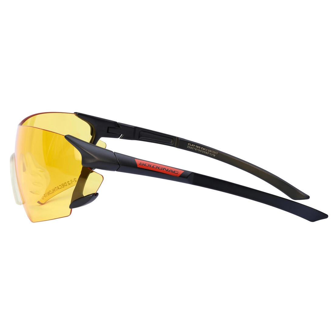 LUNETTE DE PROTECTION CLAY 100 VERRE RESISTANT ROUGE CATEGORIE 2