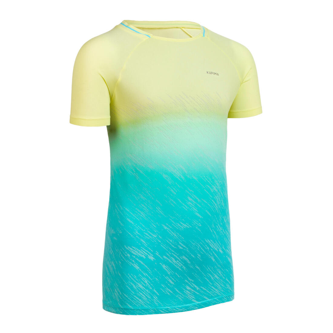 Tee-shirt manches courtes fille running et athlétisme KIPRUN care turquoise