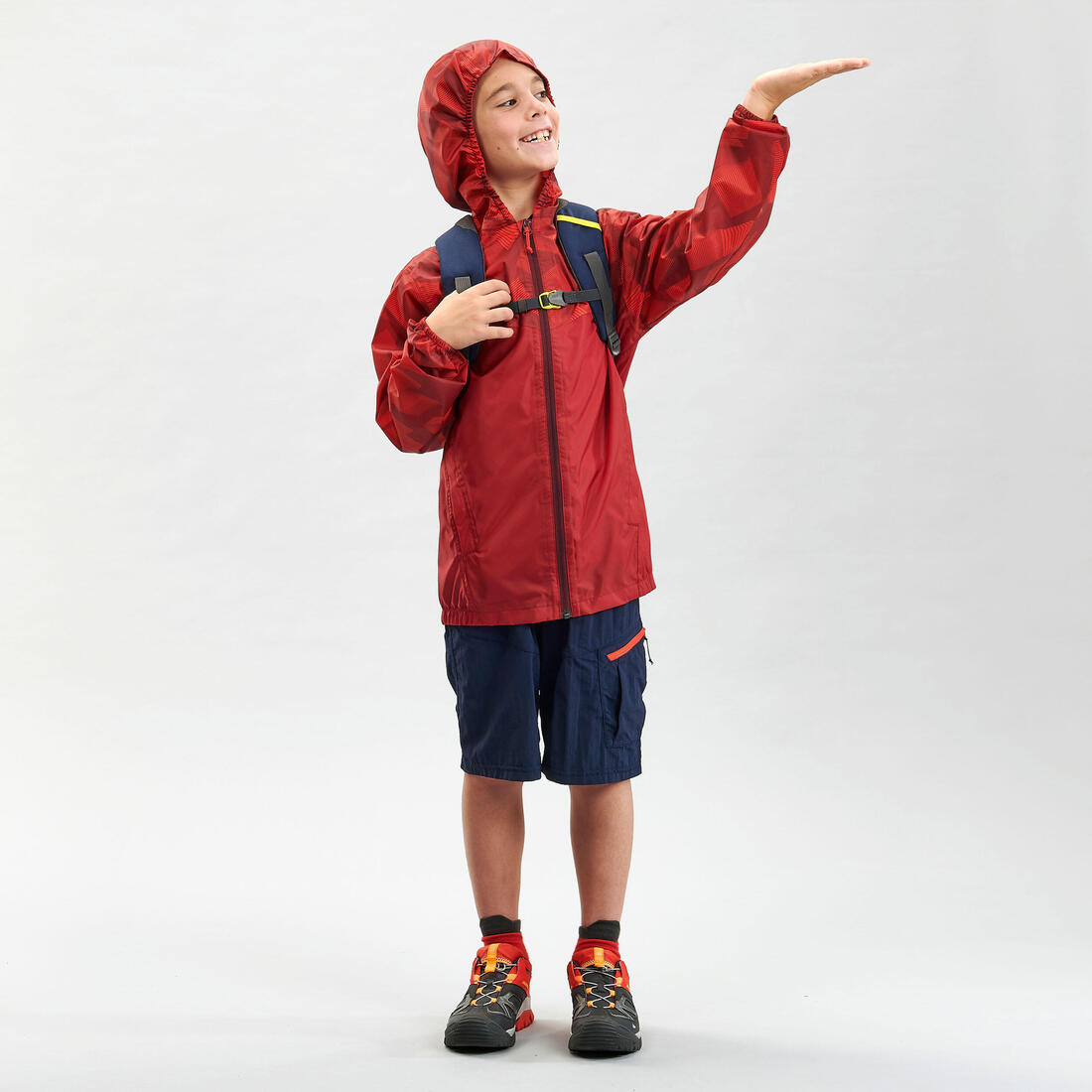 Veste imperméable de randonnée - MH100 zip - enfant 7-15 ans