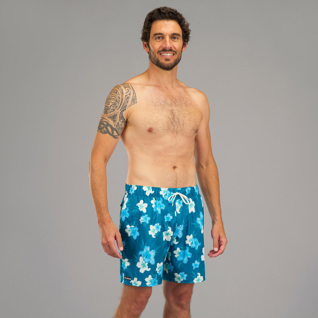 Surf boardshort standard 100 VENICE BLUE