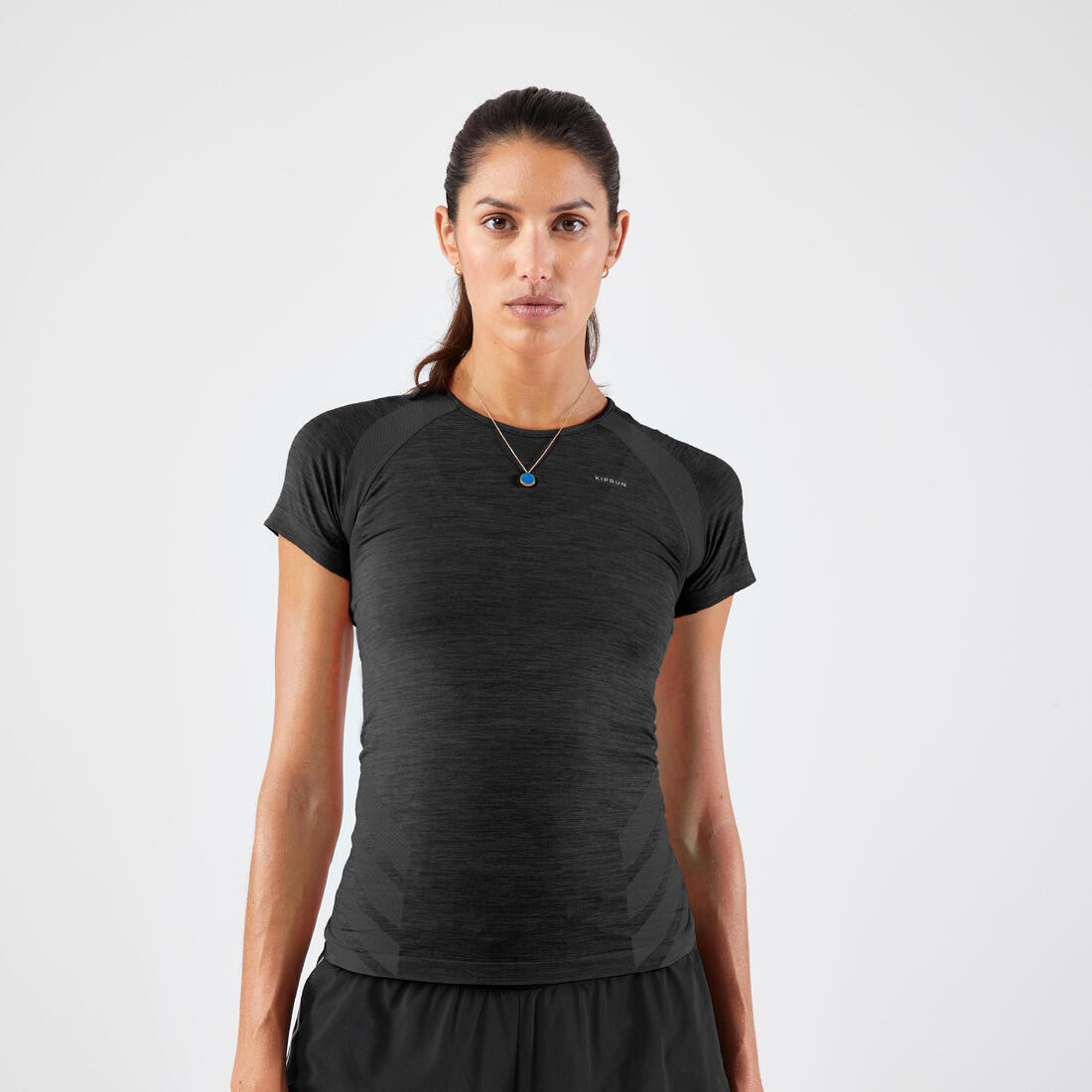 T-shirt running & trail sans couture Femme - KIPRUN Run 500 Confort Slim