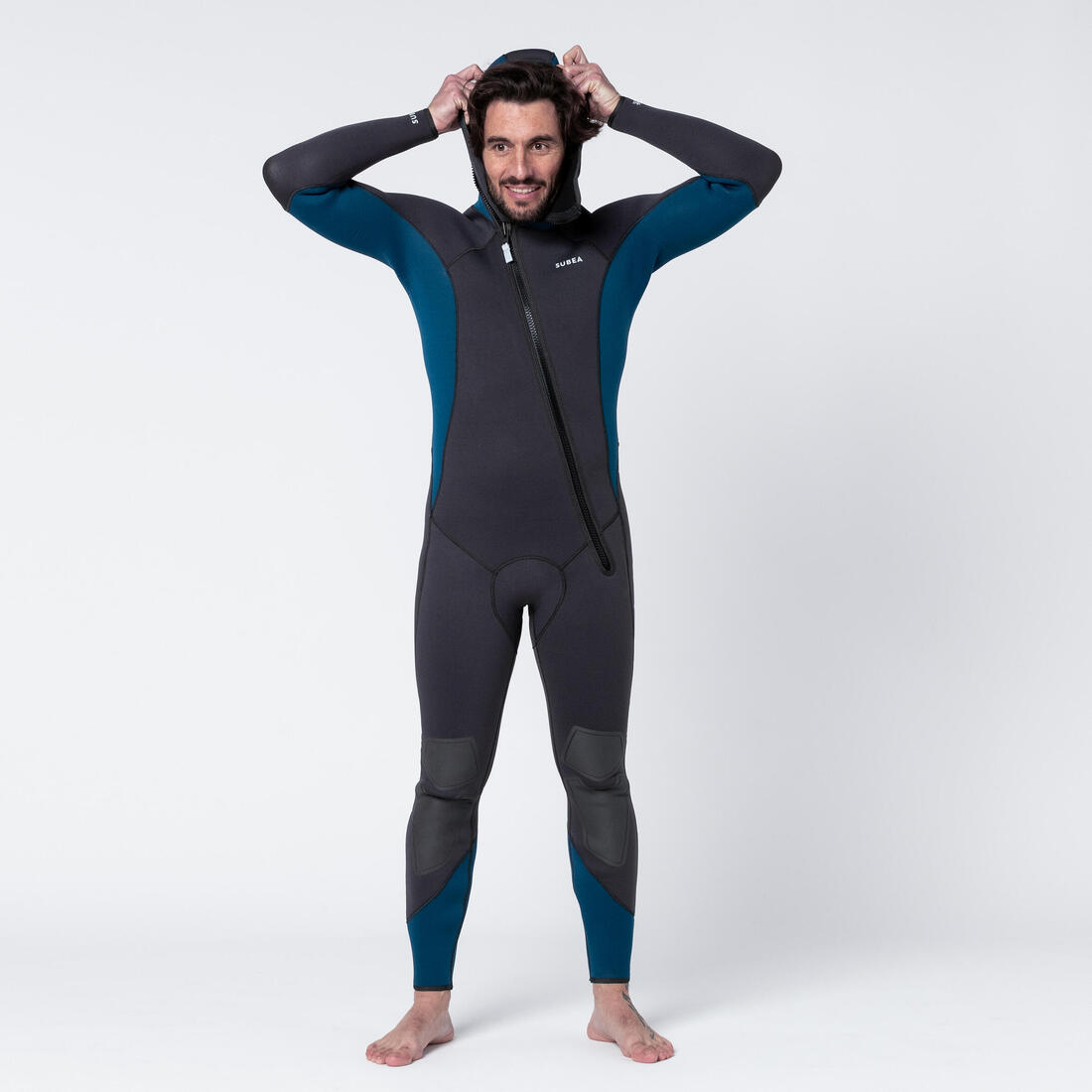 Combinaison plongée Homme néoprène 5mm - SCD 500 noir et bleu