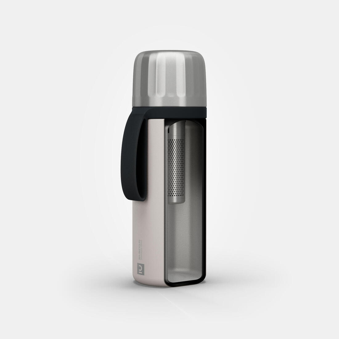 Bouteille 900 isotherme 0,4L inox de randonnée et camping, bouchon instantané.