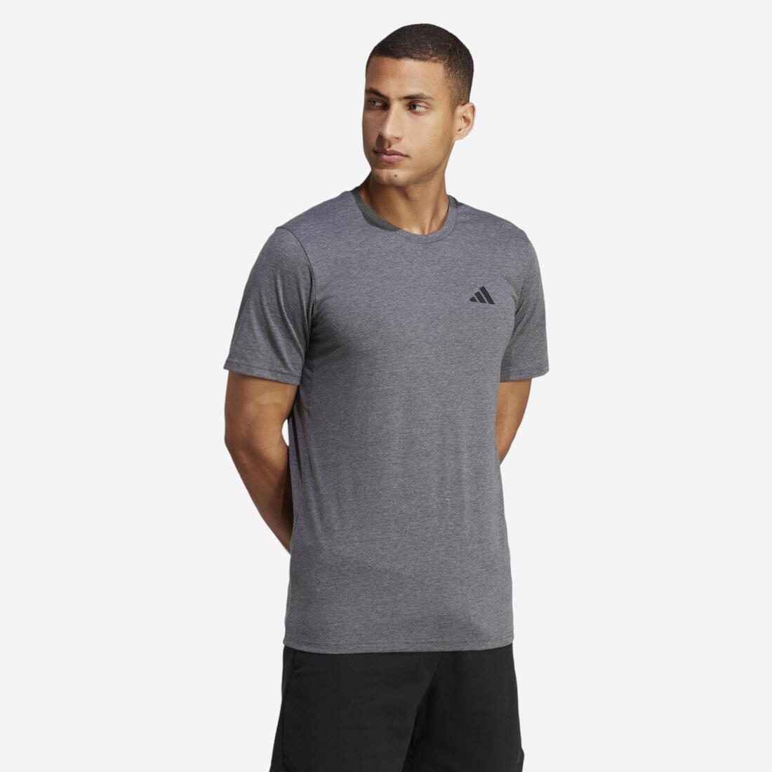 T-SHIRT DE FITNESS CARDIO ADIDAS HOMME GRIS