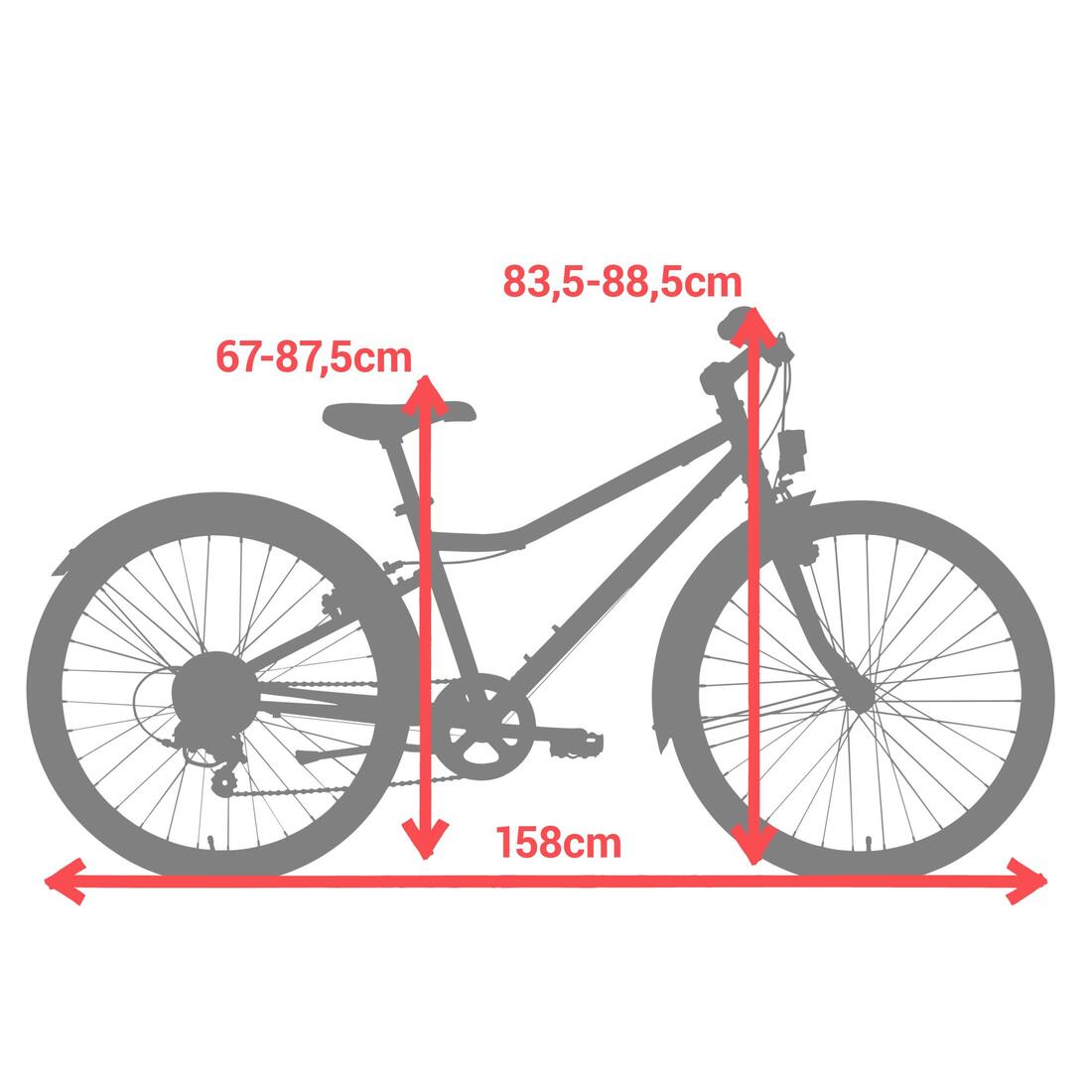 Vtc enfant riverside 500 noir corail 24 pouces 9-12 ans