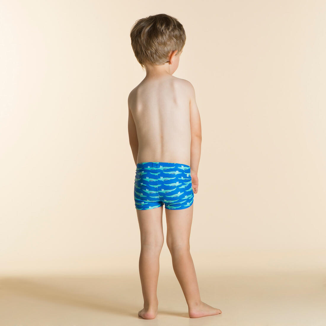 Boxer de bain bébé / enfant bleu imprimé crabes