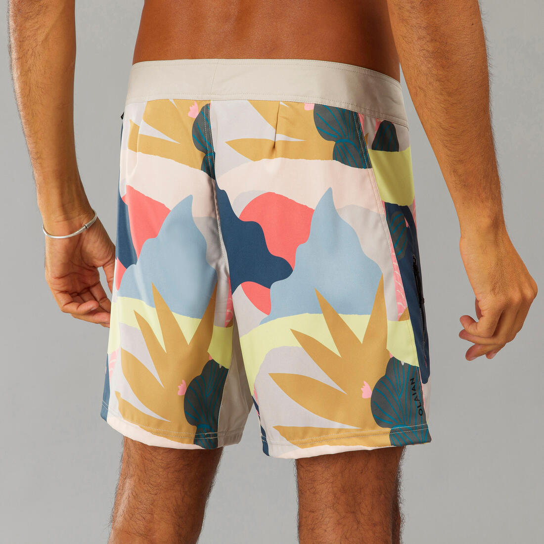 Surf boardshort court 500 lines green