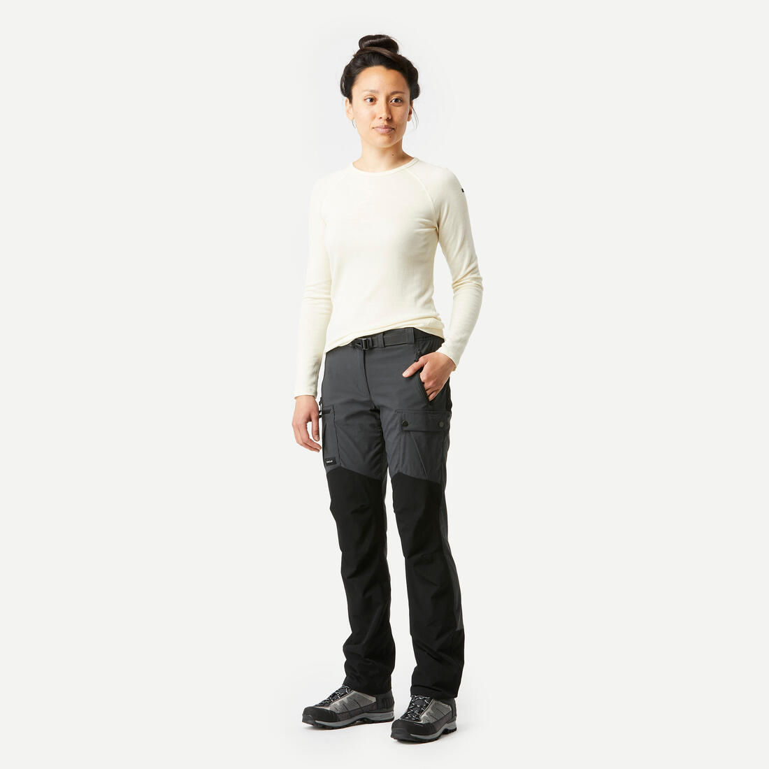 Pantalon résistant de trek montagne - MT500 beige - Femme v2