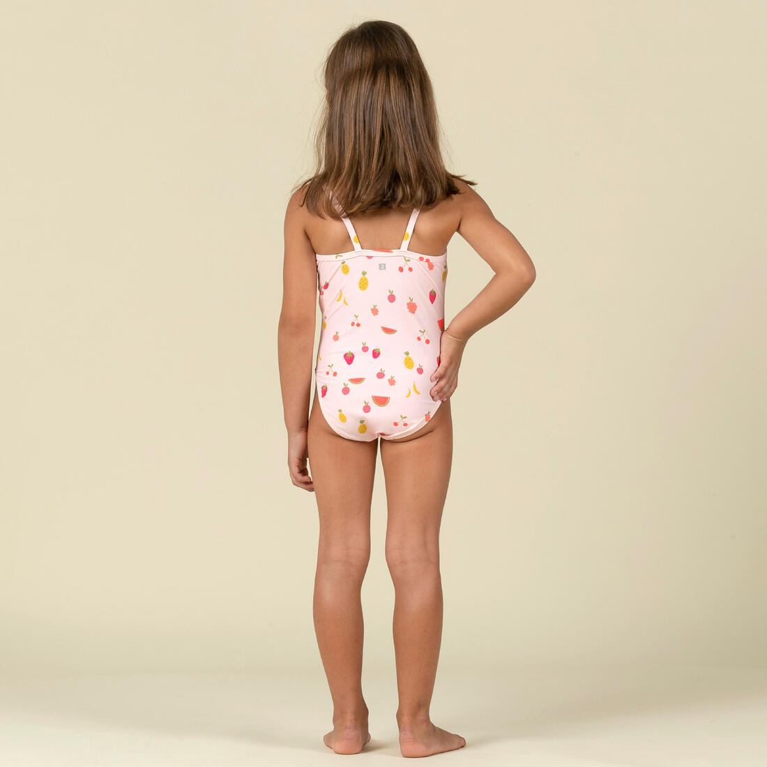 Maillot de bain bébé fille une pièce rose avec imprimé fruits