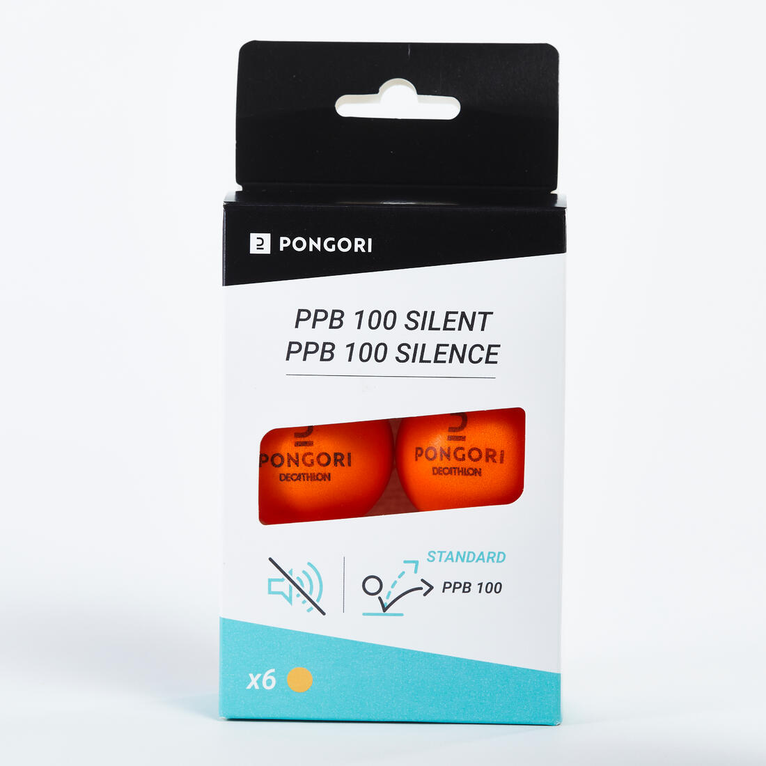 BALLES DE PING PONG MOUSSE PPB 100 SILENT X6