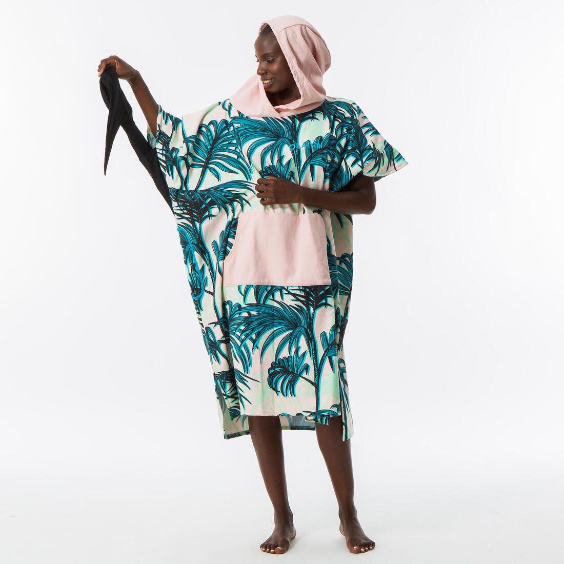 PONCHO SURF 500 ADULTE Print Flamingo