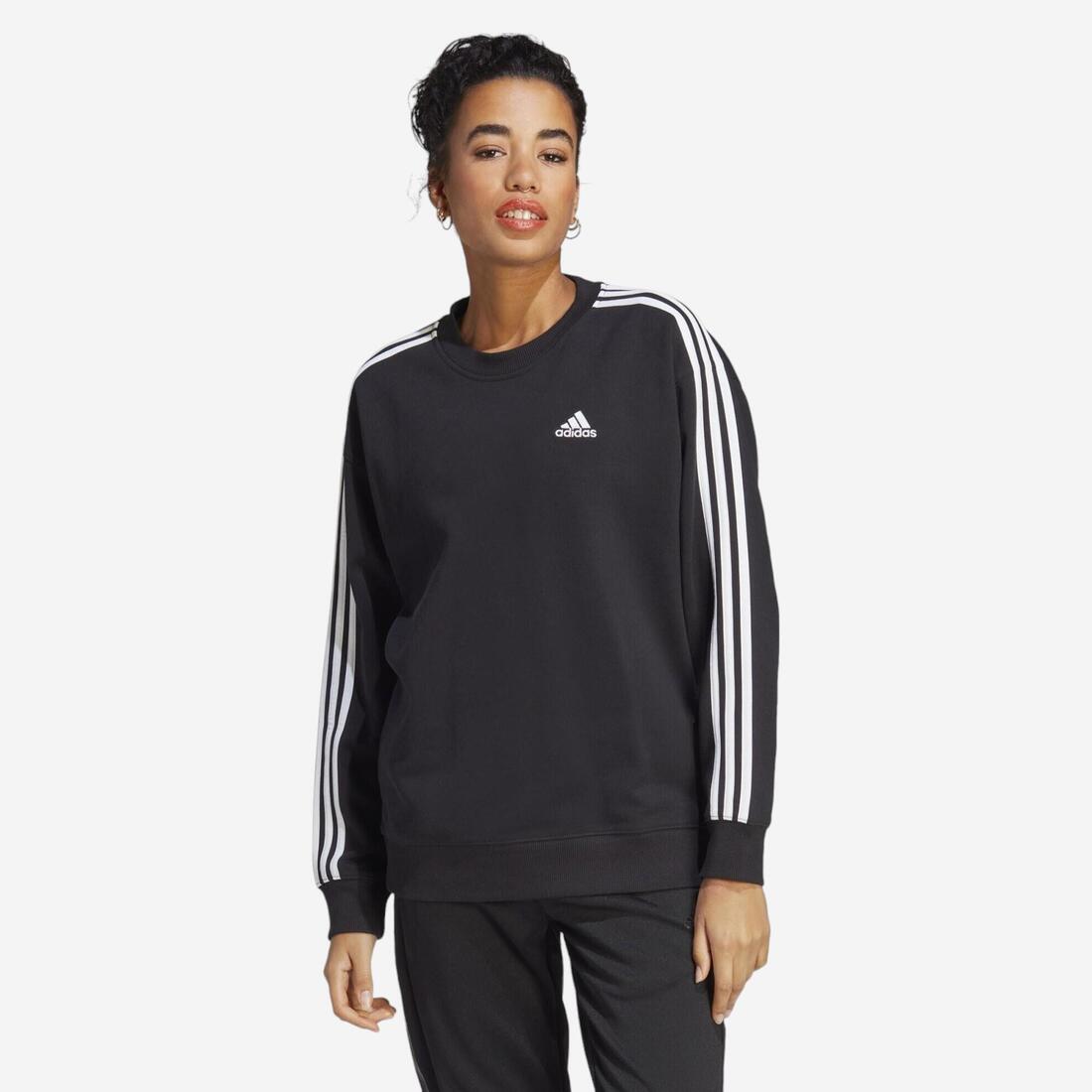 SWEAT-SHIRT DE FITNESS SOFT TRAINING ADIDAS FEMME NOIR