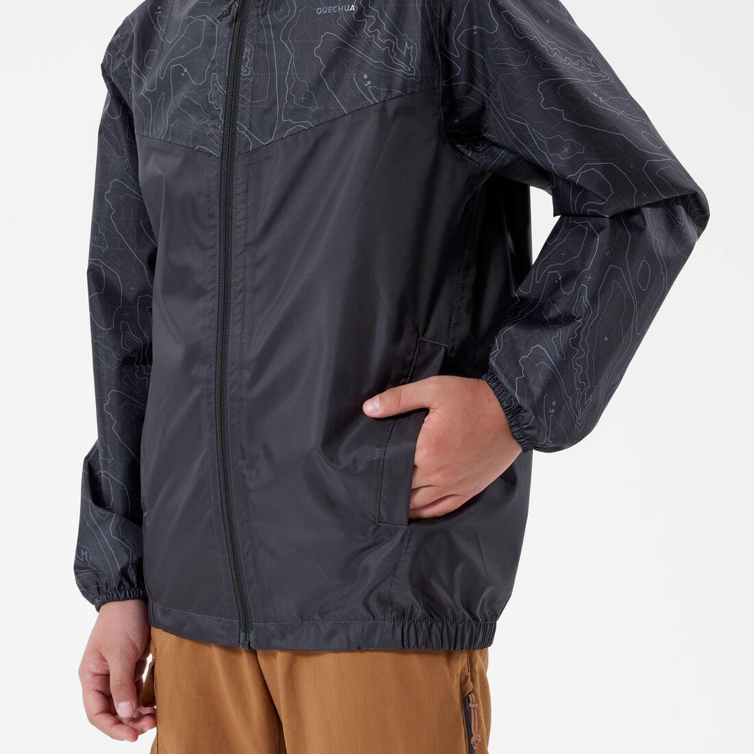 Veste imperméable de randonnée - MH100 zip - enfant 7-15 ans