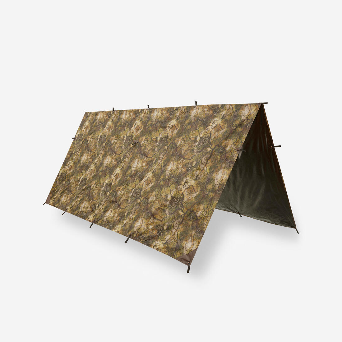 Tarp bushcraft 2,95x2,8 m imperméable camouflage furtiv