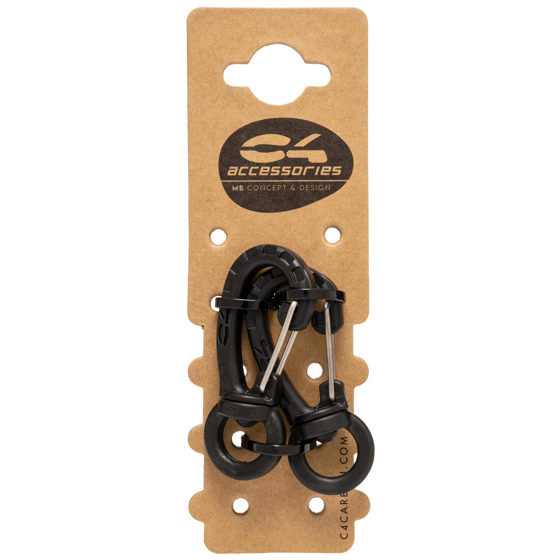 KIT 2 MOUSQUETONS NYLON PIVOTANTS C4 CARBON POUR LA CHASSE SOUS-MARINE