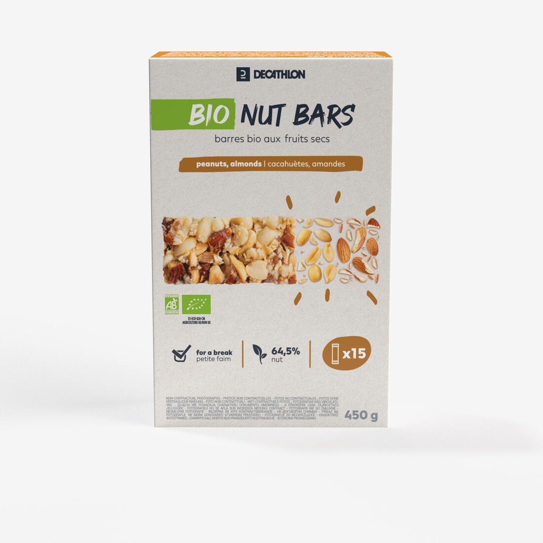 BARRES CACAHUÈTES ET AMANDES BIO x15