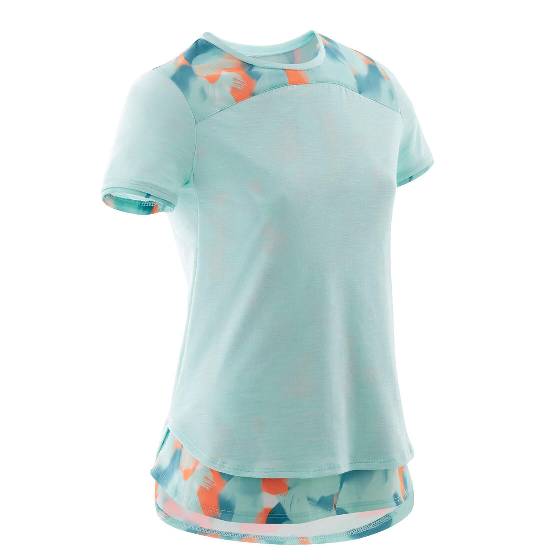 T-shirt 2en1 fille - rose print