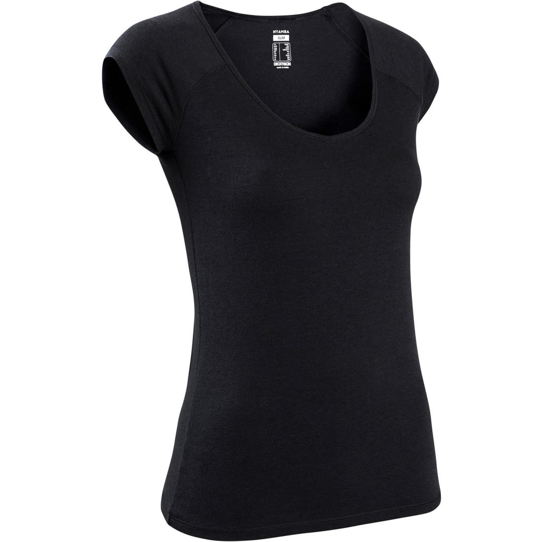 T-shirt manches courtes slim fitness Active femme  gris chiné clair