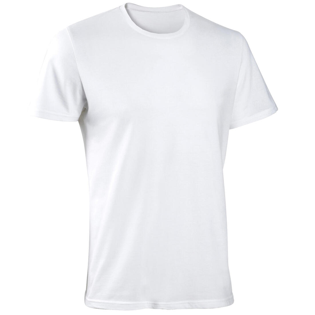 T-shirt fitness Sportee manches courtes slim coton col rond homme blanc glacier