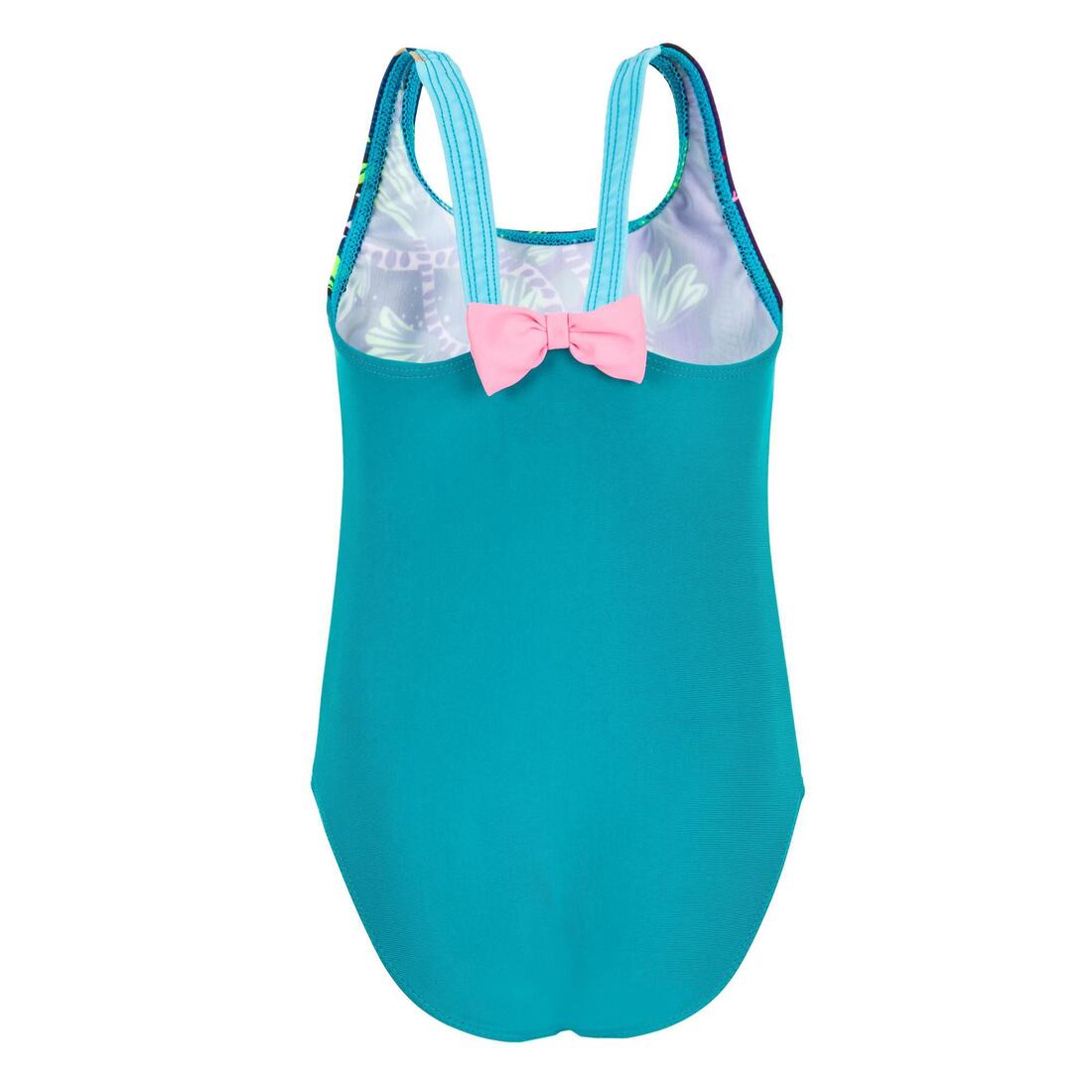 Maillot de bain 1 pièce bébé fille rose imprimé fleurs