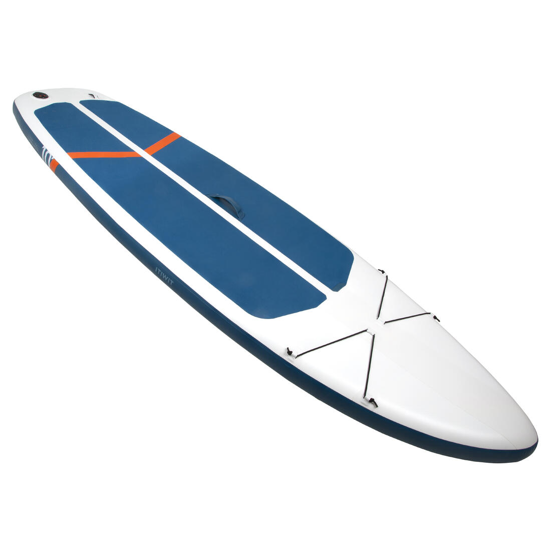 Stand up paddle ultra compact et stable 10 pieds (130 kg max) blanc et bleu