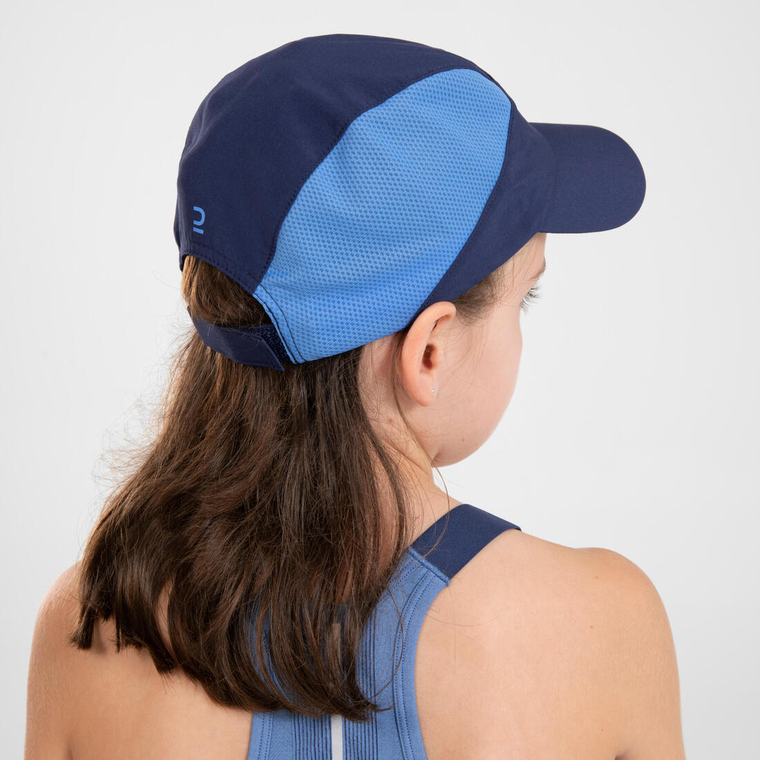 Casquette de running Enfant respirante - KIPRUN Run Dry Marine Verte