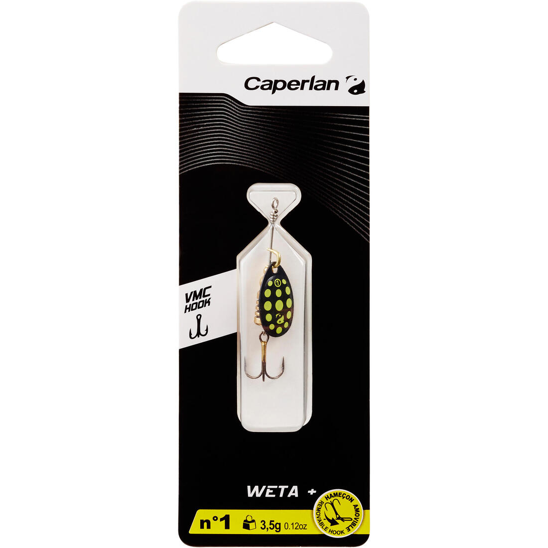 CUILLER TOURNANTE PÊCHE DES CARNASSIERS WETA + #1 ARGENT POINTS ROUGES